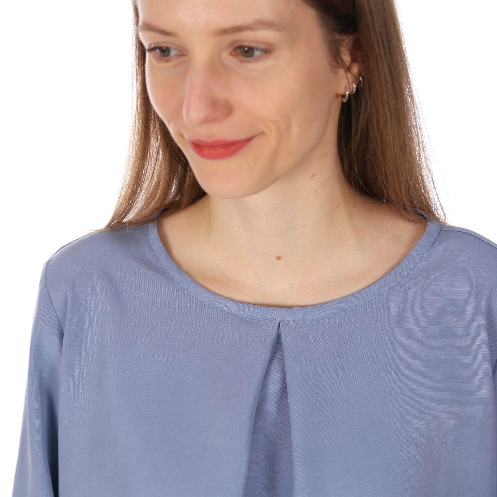 Papierschnittmuster Bluse mit Kellerfalte Frau Suki XS-XXL